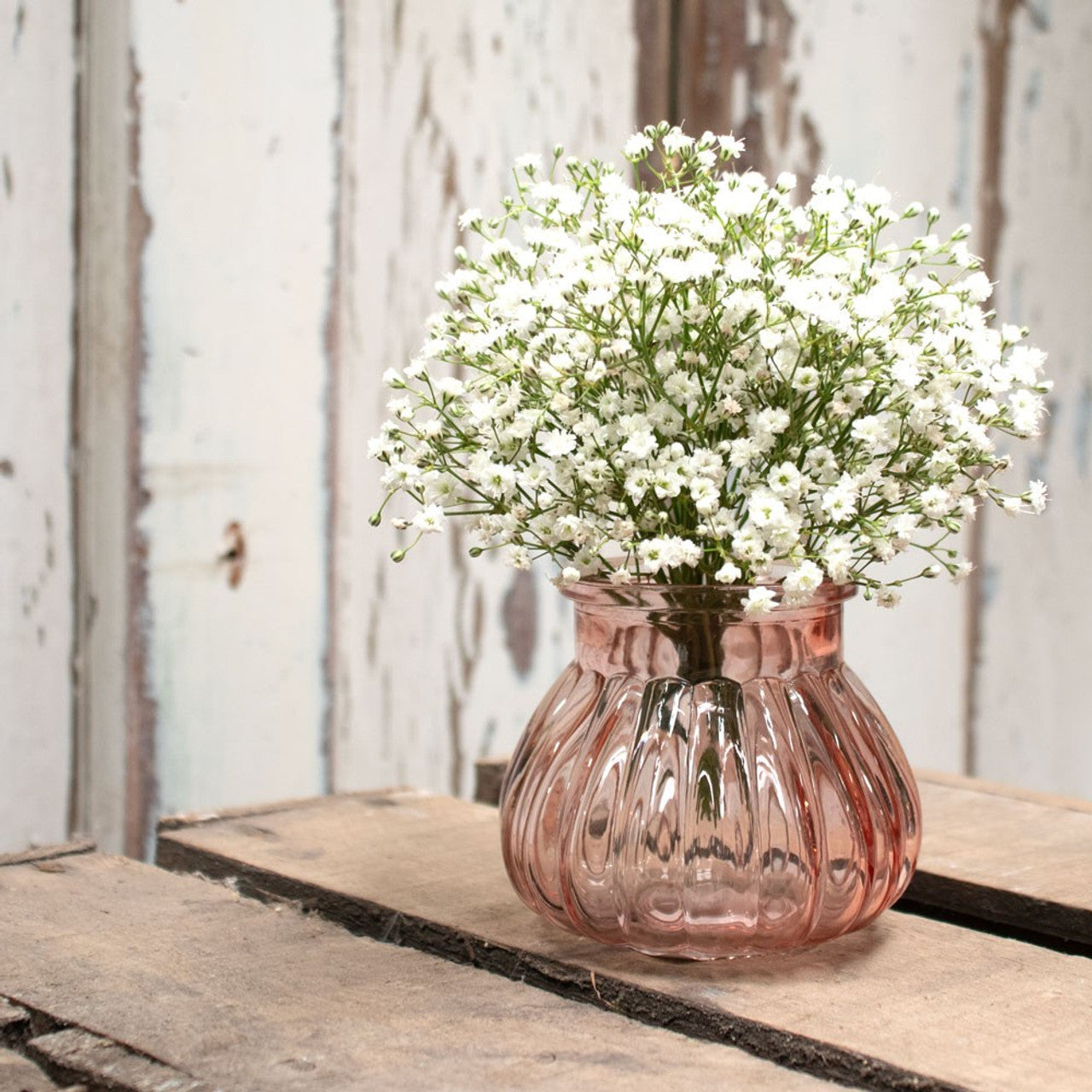 Pink Veneto Bubble Glass Jar Vase (7.5cm)