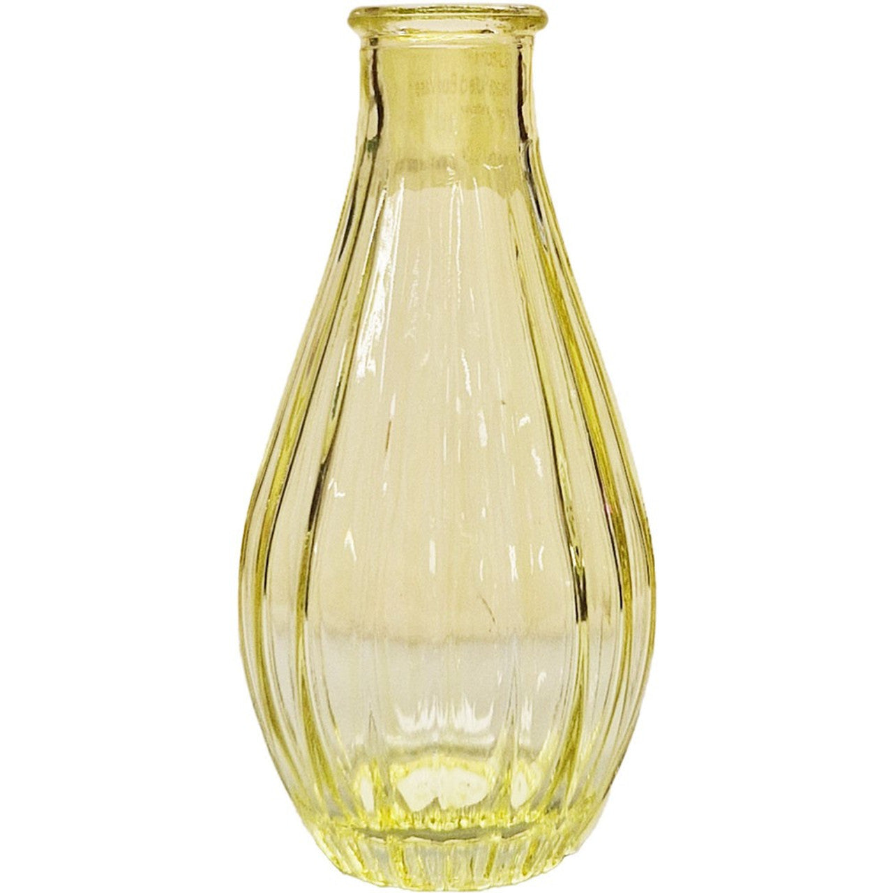 Yellow Vintage Fluted Bud Vase (14cm)