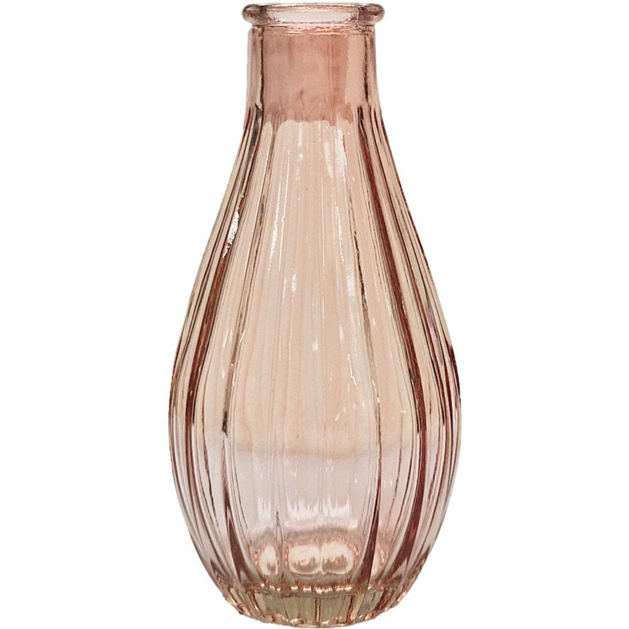 Pink Vintage Fluted Bud Vase (14cm)