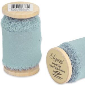 50mm Eleganza Frayed Edge Boho Chiffon 5m Seafoam
