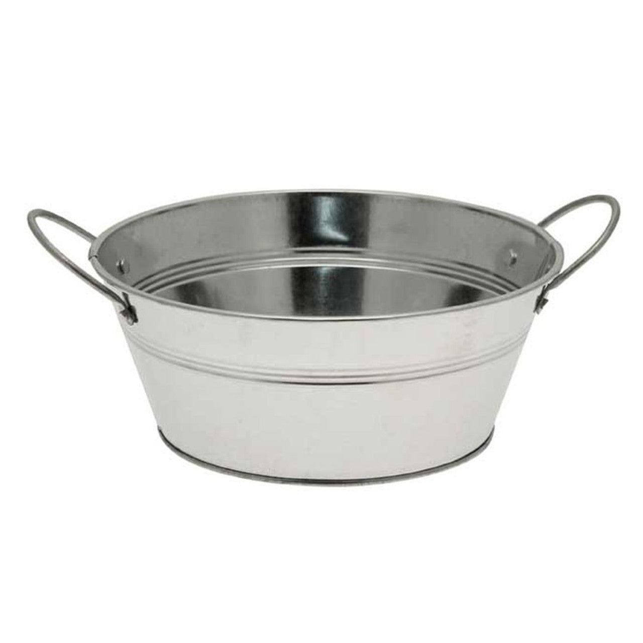 Galvanised Round Bowl with Ears 19cm