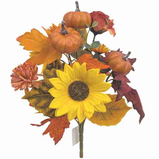 Mixed Autumn Sunflower/Berry/Pumpkin Bush Orange/Yellow