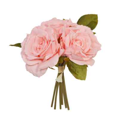 MID CORAL OPEN ROSE X 3 POSY