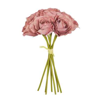 PUCE OPEN ROSE X 7 HAND TIED