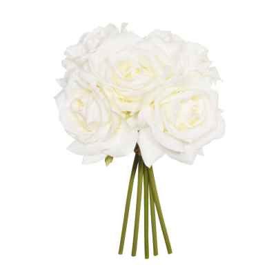 CREAM OPEN ROSE X 5 POSY