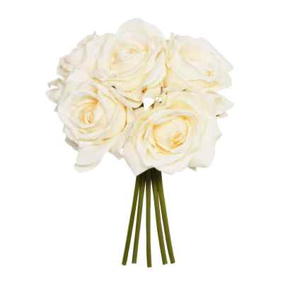 LIGHT PEACH OPEN ROSE X 5 POSY