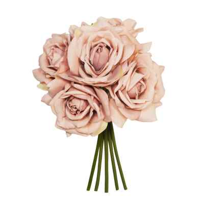 BISQUE OPEN ROSE X 5 POSY