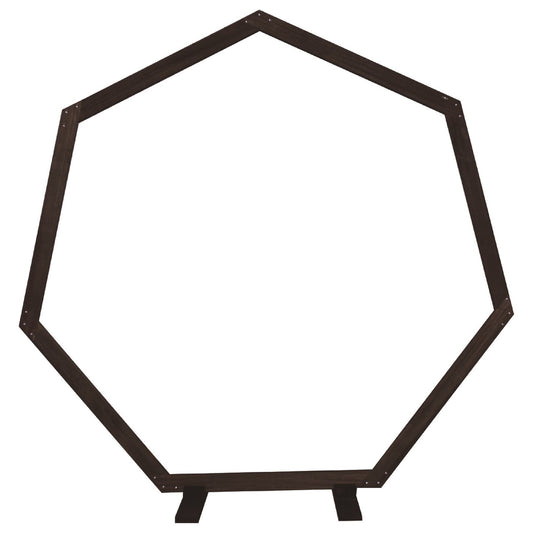 Brown Wooden Heptagon Arch (223cm)