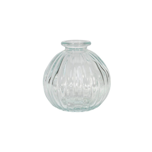 Helena Ribbed Glass Bottle (8cm x 8.5cm)