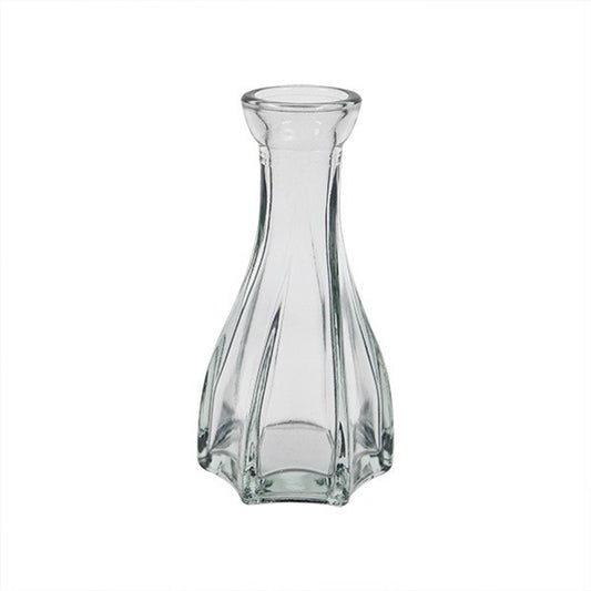 Catalina Twisted Clear Bud Glass Vase (13cm)
