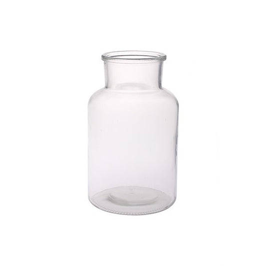 Clear Apothecary Bottle Glass Vase (10cm)
