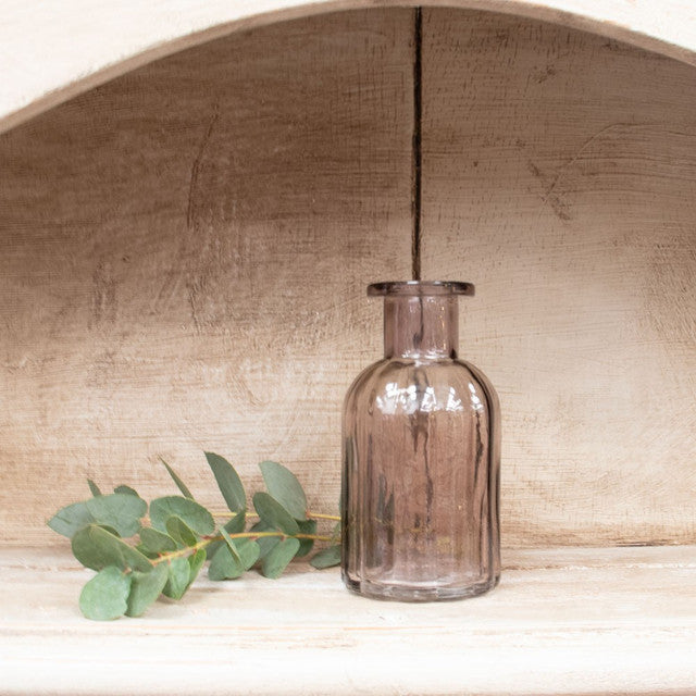 Grey Flora Bottle Glass Vase (10.5cm)