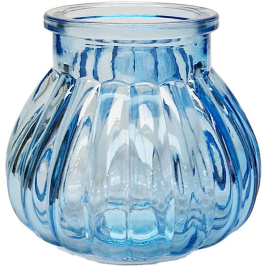Blue Veneto Bubble Glass Jar Vase (7.5cm)