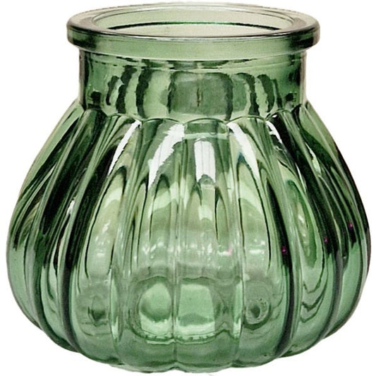Green Veneto Bubble Glass Jar Vase (7.5cm)