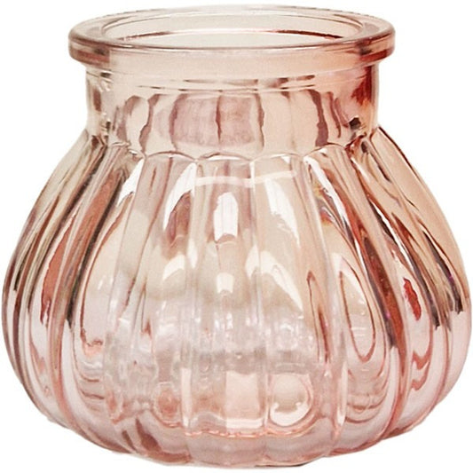 Pink Veneto Bubble Glass Jar Vase (7.5cm)