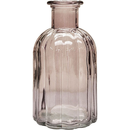 Grey Flora Bottle Glass Vase (10.5cm)