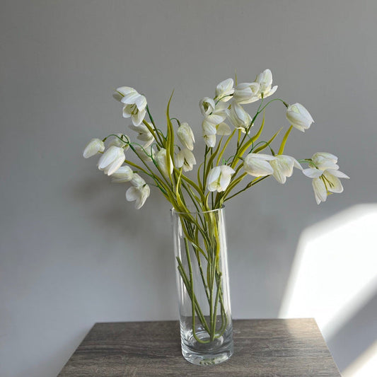 Artificial Fritillaria - White/Green (6 heads, 65cm long)