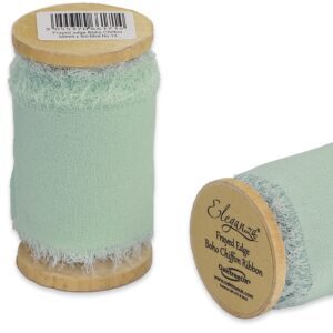 50mm Eleganza Frayed Edge Boho Chiffon 5m Mint