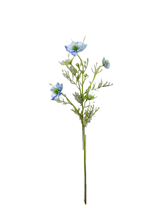 Artificial Nigella Spray - Blue (69cm long)