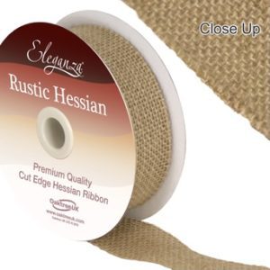 32mm Cut Edge Hessian Ribbon 9.1m Natural