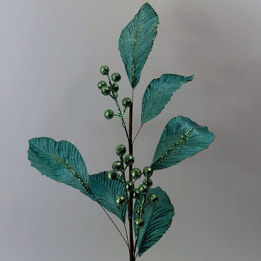 Berry Leaf Spray Teal