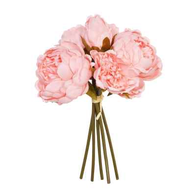 MID CORAL PEONY X 5 POSY