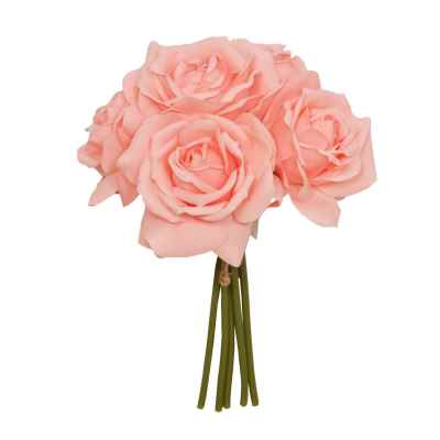 MID CORAL OPEN ROSE X 5 POSY