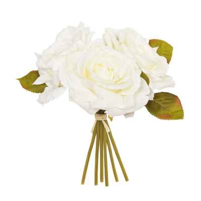 CREAM OPEN ROSE X 3 POSY