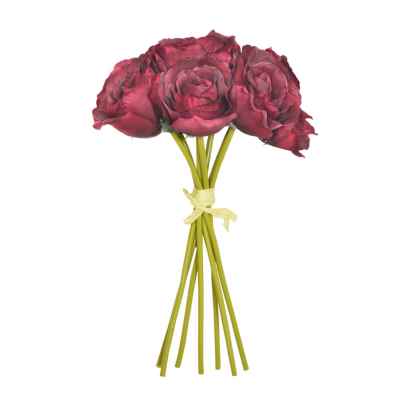 BORDEAUX OPEN ROSE X 7 HAND TIED