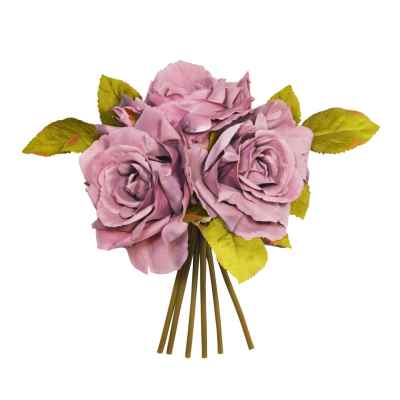 MAUVE OPEN ROSE X 3 POSY
