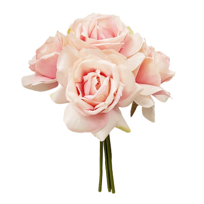 BABY PINK OPEN ROSE X 5 POSY
