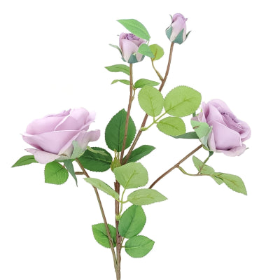 LIILAC ROSE X 2 WITH 2 BUDS STEM