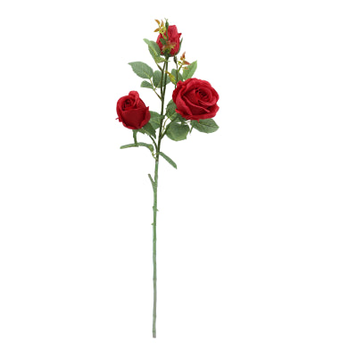 RED ROSEBUD X 3 STEM