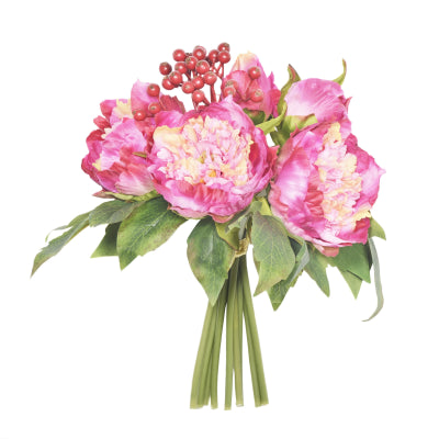 CERISE PEONY BERRY POSY