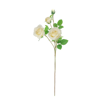 PEACH ROSE X 2 WITH 2 BUDS STEM